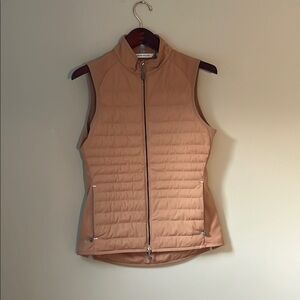 Peter Millar Light Brown Quilted Vest